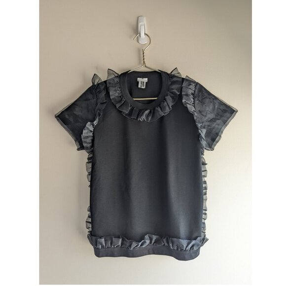 Noir Kei Ninomiya Tulle Ruffle T-Shirt - Picture 6 of 15